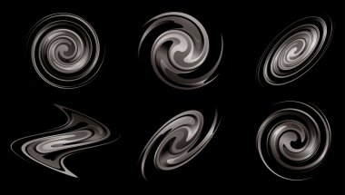 Spiral galaxies as elements for design - vector set clipart