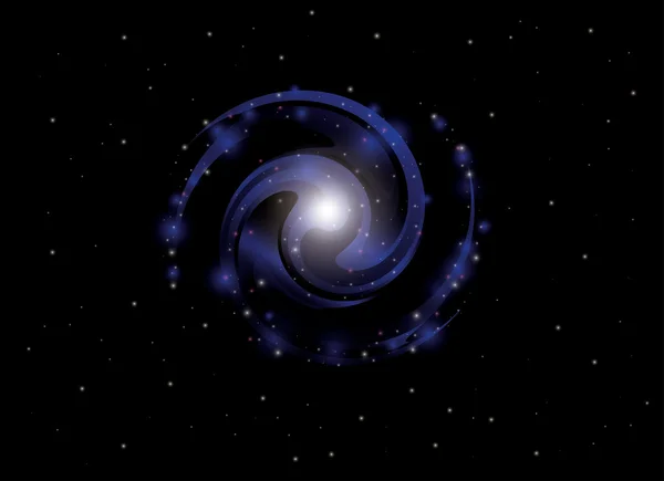 Fundo vetorial com galáxia espiral — Vetor de Stock