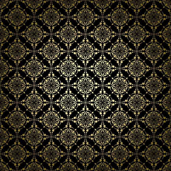 Patrón vintage negro con gradiente radial - vector — Archivo Imágenes Vectoriales