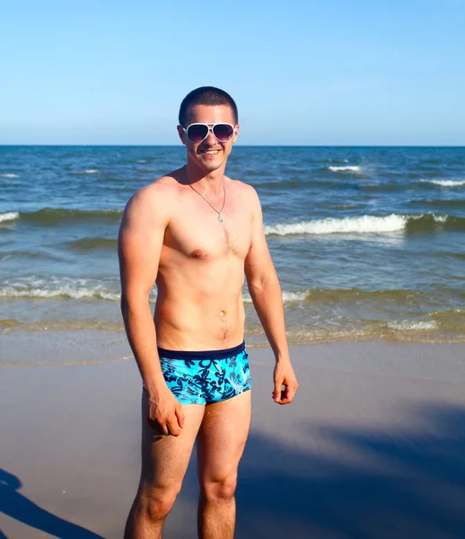 Man in swimming trunks — Stock Photo, Image
