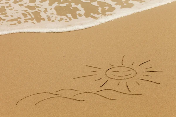 Drawing in the sand — Stock Photo, Image