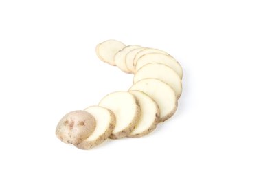 Sliced potatoes