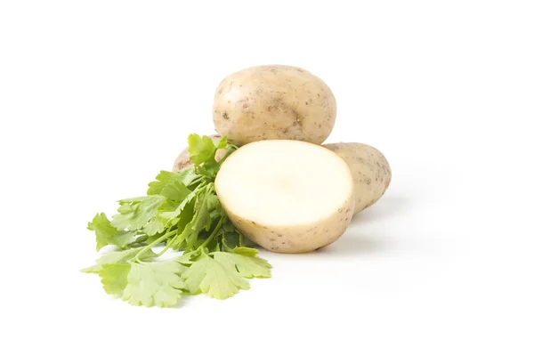 Tubérculos de patata con hierbas — Foto de Stock