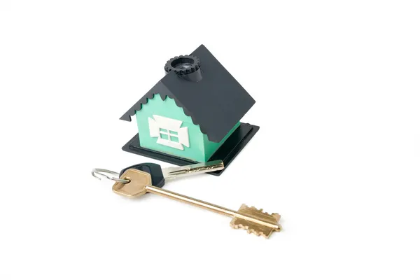 As chaves e a casa. — Fotografia de Stock