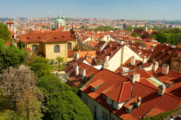 Praga panorama primaverile — Foto Stock