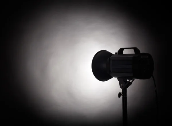 stock image Theater spotlight over black background