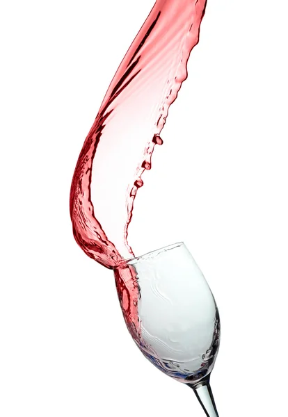 Red wine splashing — Stock Photo, Image