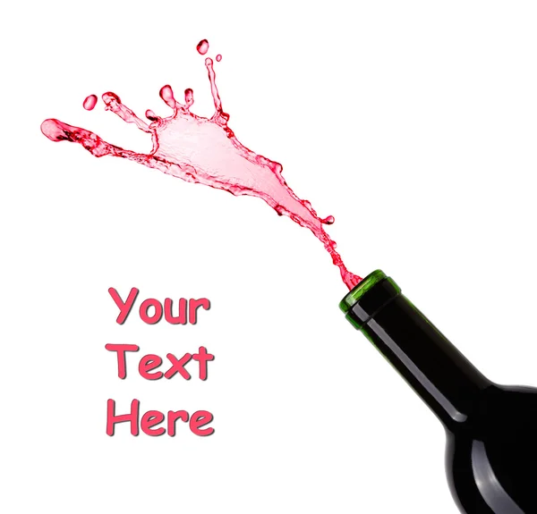 stock image Wine bottle and splash