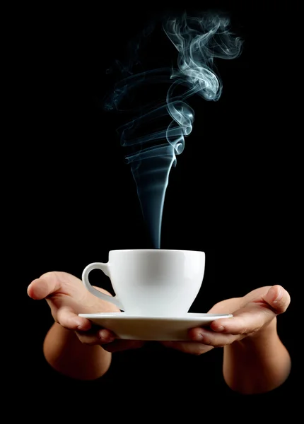 Чашка кофе у женщин — стоковое фото