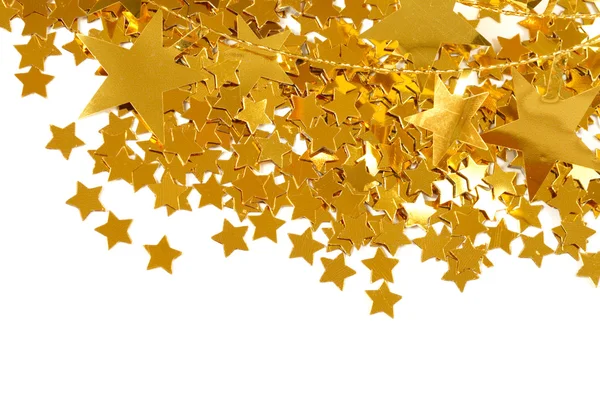 Estrellas doradas aisladas sobre fondo blanco — Foto de Stock