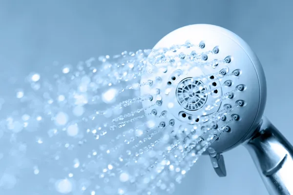 Douche avec eau courante Images De Stock Libres De Droits