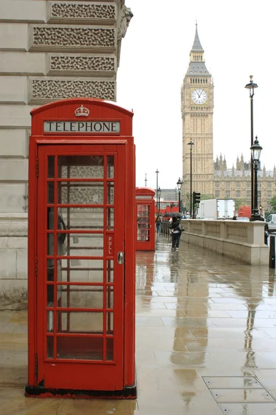 Cabine telefónica vermelha de Londres — Fotografia de Stock