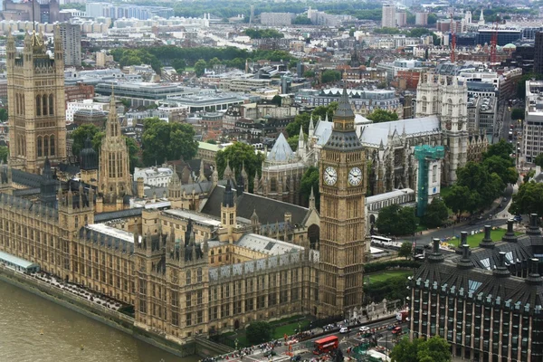 London parlamentet och Big ben Stockbild