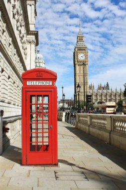 London Red Telephone Booth clipart