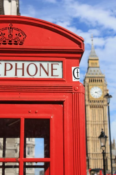 Cabine téléphonique London Red — Photo