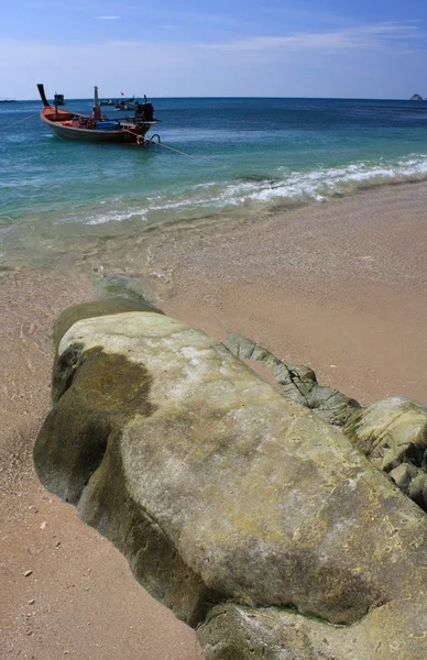 Камені на тропічному пляжі — стокове фото