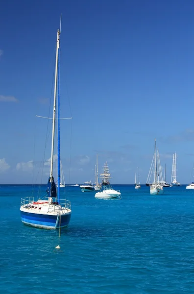 Clear water, yachts and boats — Stock Photo, Image