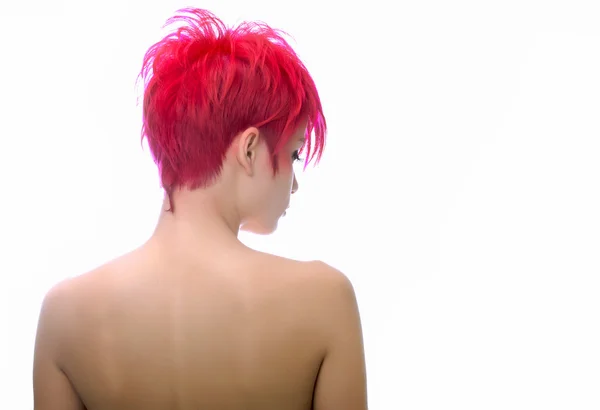 Costas da menina com cabelo vermelho — Fotografia de Stock