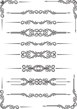 Book dividers set clipart