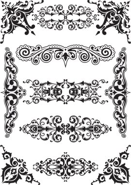 Corner and dividers set clipart