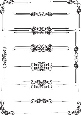 Dividers elements set clipart