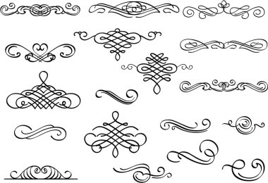 Nice scroll elements clipart