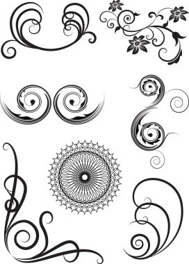 Swirl elements clipart