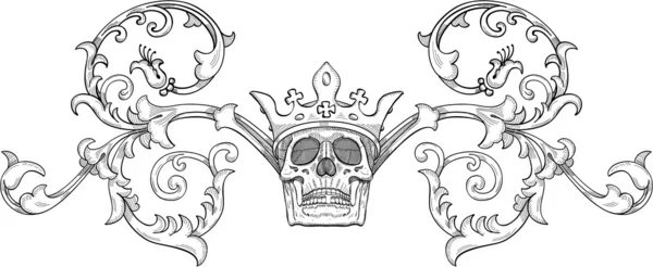 Escudo de armas con rey viejo — Vector de stock