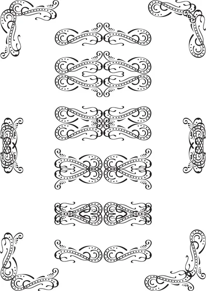 Ancien ensemble tourbillon orné — Image vectorielle