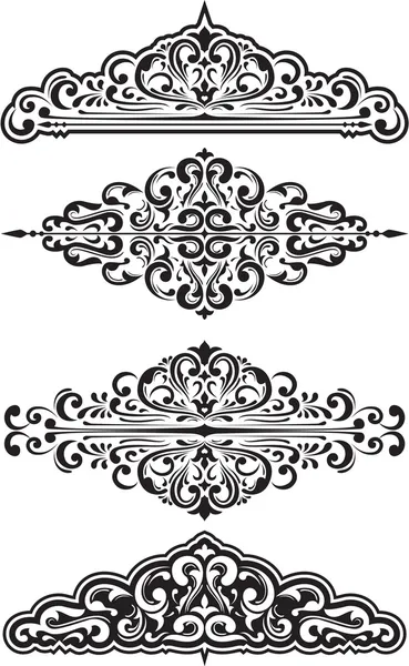 Dividers and scroll set Royalty Free Stock Vectors