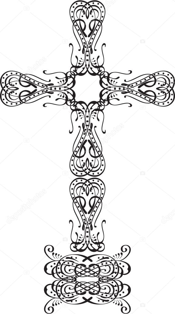 Ornate Cross — Stock Vector © buravtsoff #8571675