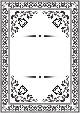 Baroque nice frame clipart