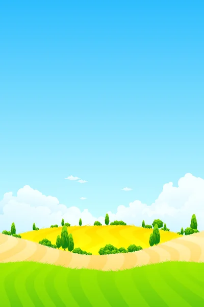 Summer Landscape — Stock Vector