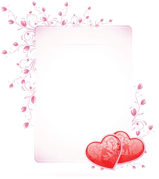 Çiçekli Sevgililer Günü kartı — Stok Vektör
