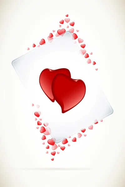 Kalpli sevgililer günü kartı. — Stok Vektör