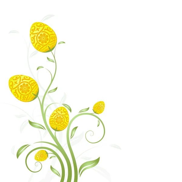 Paskalya yumurta çiçek kartı — Stok Vektör