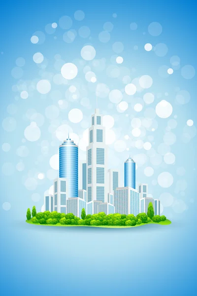Business Background avec Moden City — Image vectorielle