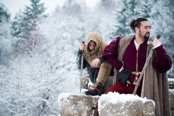 Histoire médiévale d'hiver Photos De Stock Libres De Droits