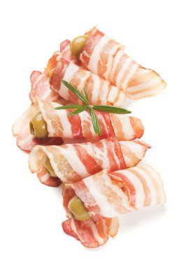 Slices of smoked bacon clipart