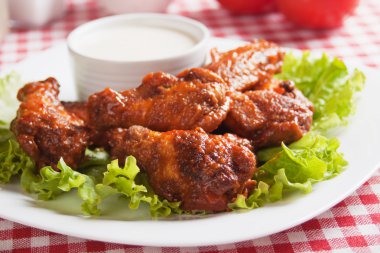 Buffalo style chicken wings clipart