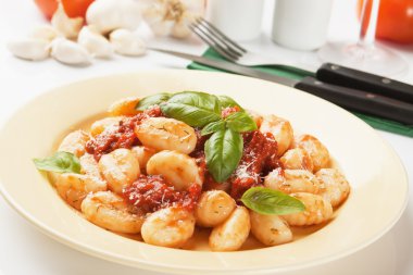 Gnocchi di patata, italian potato noodle clipart