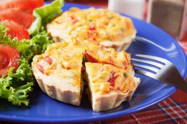 sebze ile Mini quiche lorraine