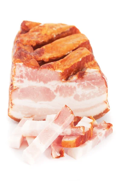 Bacon isolé sur blanc — Photo