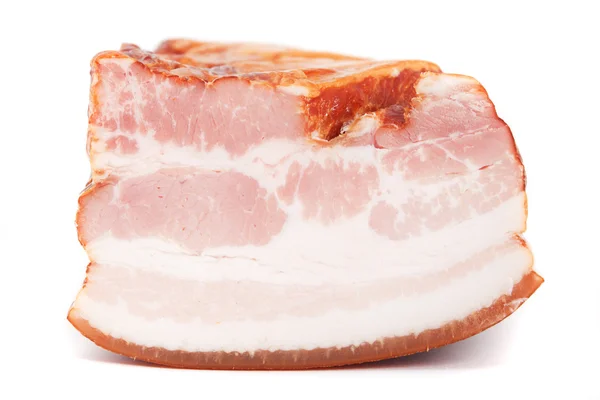 Bacon isolerad på vitt — Stockfoto