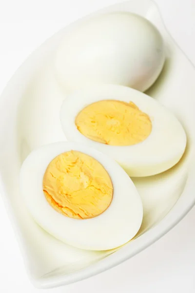 Hard boiled chicken eggs — Stock Photo, Image