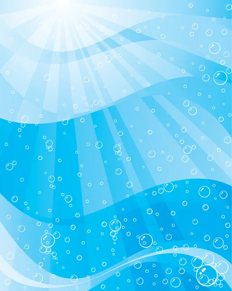 Luz solar bajo el agua — Vector de stock