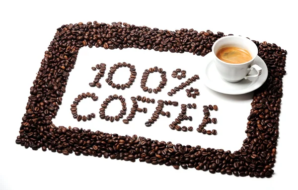 100% café —  Fotos de Stock