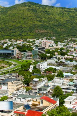 Observation deck in the Fort Adelaide on the Port-Louis- capital of Mauritius clipart