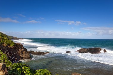 mauritius güneyinde Gris gris pelerin. yokluğunda bir resif, büyük dalgalar