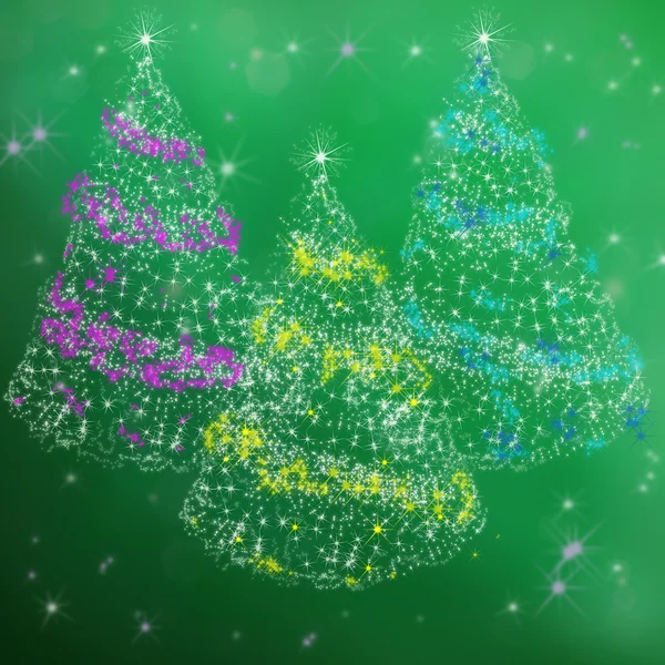 Trois arbres de Noël — Photo